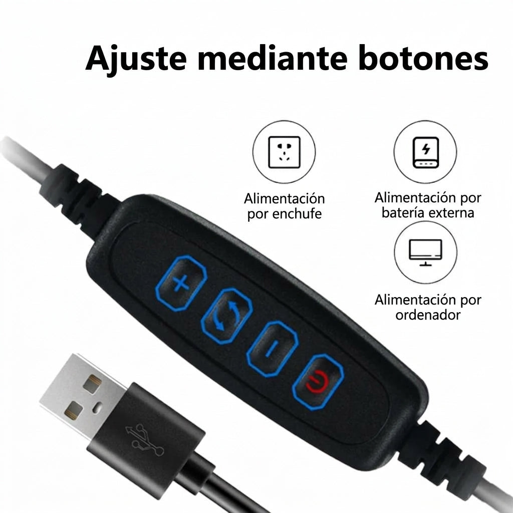 Lámpara de Mesa LED Moderna en Espiral LoraMia