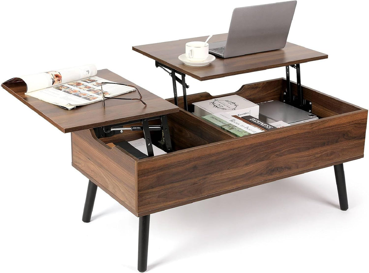 VOWNER Mesa De Centro Elevable Extensible (Nogal)