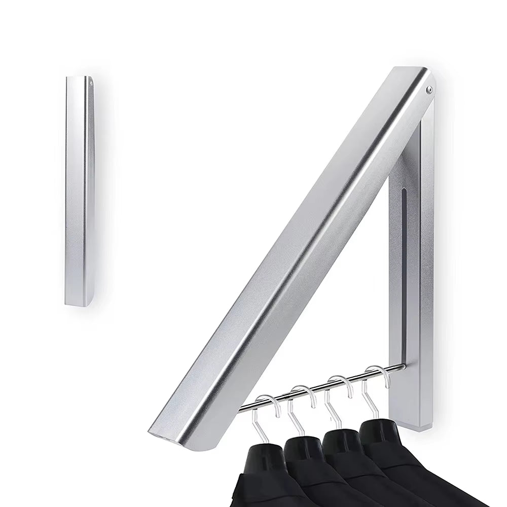 Folding and Pull Out Wall Hanger, Space Saving Clothes, Cupboard Storage, Wall Mounted Clothes Airer, Washing Line Coat